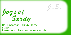 jozsef sardy business card